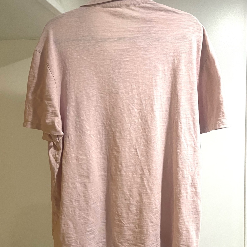 Vince Men's Pale Pink Desert Polo XL Made in Peru (no tags, never worn/washed) - Picture 6 of 6
